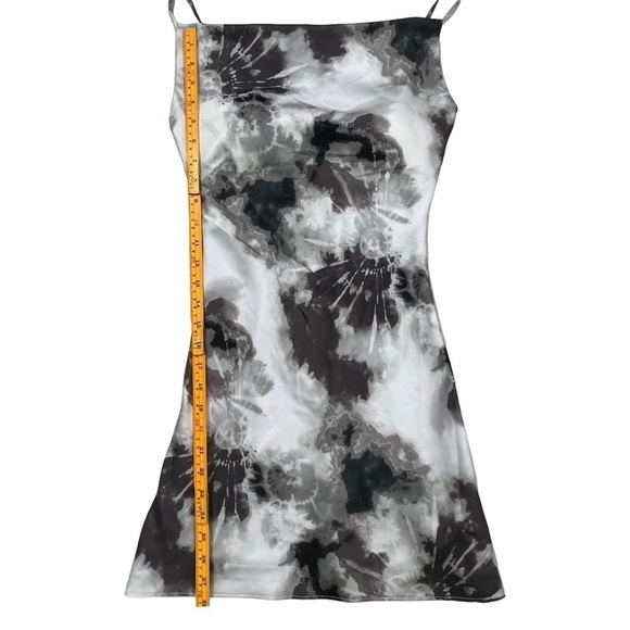 Dear Moon Cowl Neck Tie Dye Print Lined Juniors Mini Dress Sz 0 Stretchy Lined - Picture 6 of 12